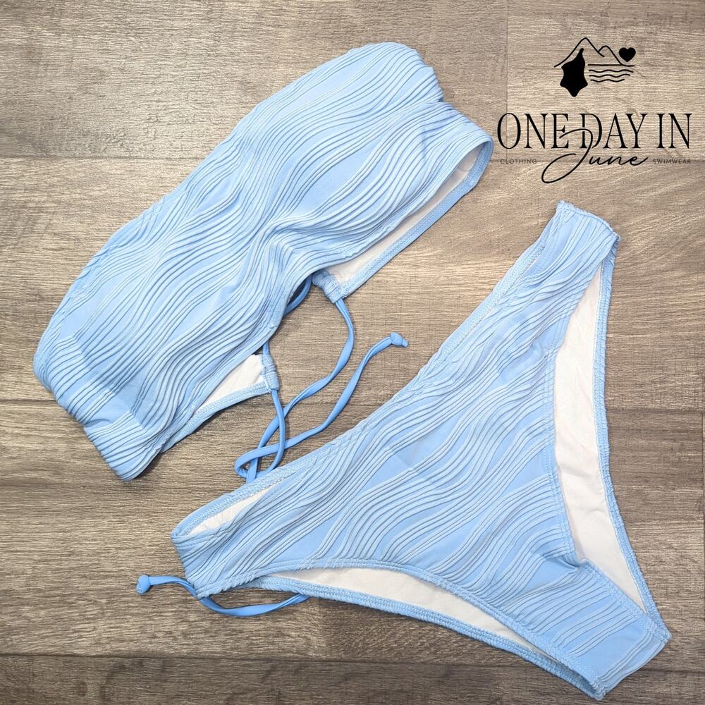 Zaful Tie Back Bandeau Bikini Swimsuit Size XL